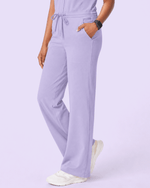 Women's Wide Leg Jumpsuit Lavender - Scrubloop