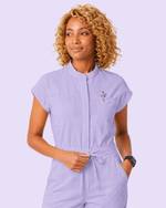 Women's Wide Leg Jumpsuit Lavender - Scrubloop