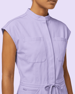 Women's Wide Leg Jumpsuit Lavender - Scrubloop