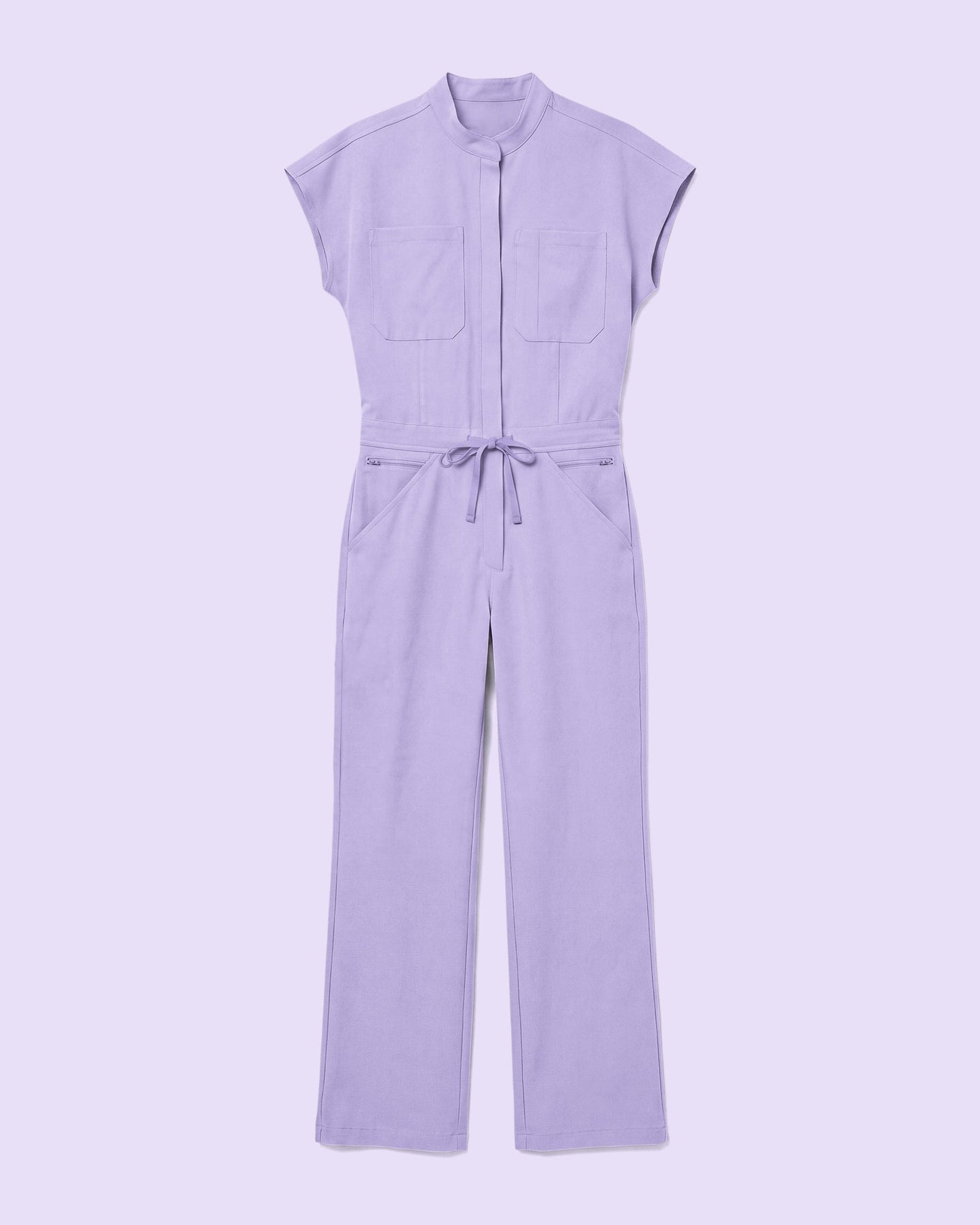 Women's Wide Leg Jumpsuit Lavender - Scrubloop
