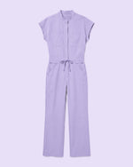 Women's Wide Leg Jumpsuit Lavender - Scrubloop