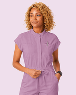Women's Wide Leg Jumpsuit Lilac - Scrubloop
