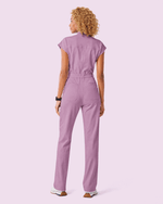 Women's Wide Leg Jumpsuit Lilac - Scrubloop