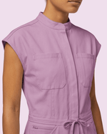 Women's Wide Leg Jumpsuit Lilac - Scrubloop