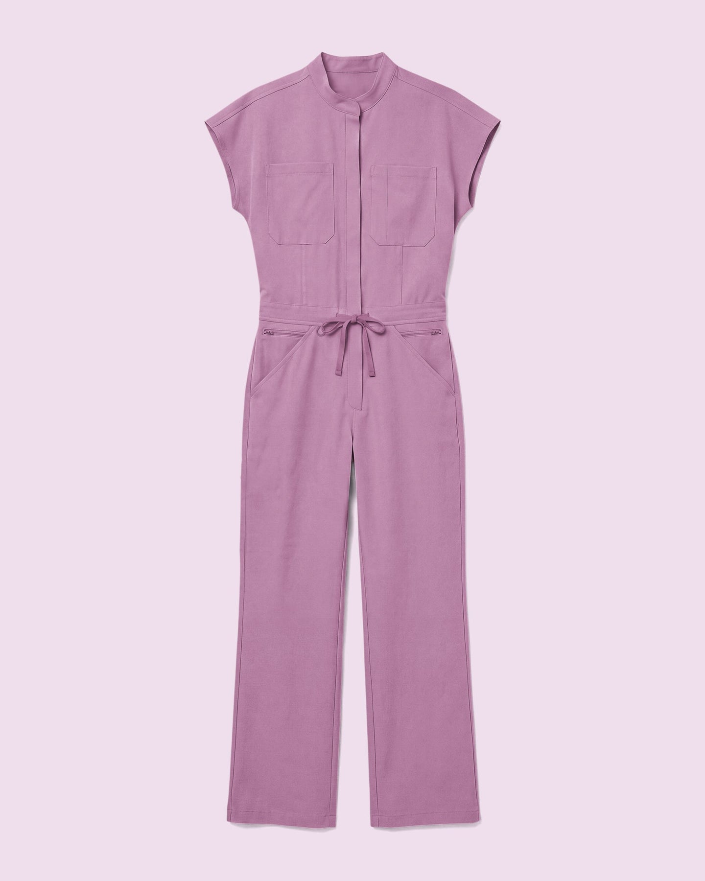 Women's Wide Leg Jumpsuit Lilac - Scrubloop