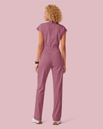 Women's Wide Leg Jumpsuit Mauve - Scrubloop