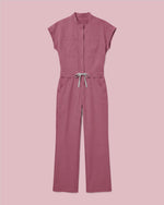 Women's Wide Leg Jumpsuit Mauve - Scrubloop