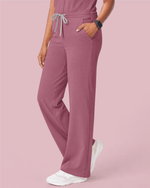 Women's Wide Leg Jumpsuit Mauve - Scrubloop