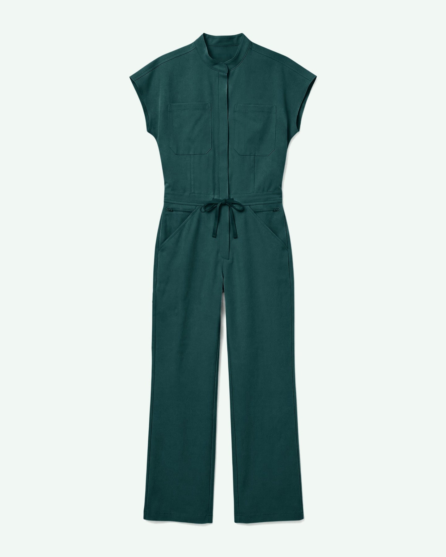 Women's Wide Leg Jumpsuit Midnight Green - Scrubloop