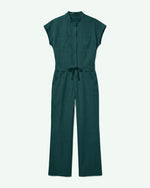 Women's Wide Leg Jumpsuit Midnight Green - Scrubloop