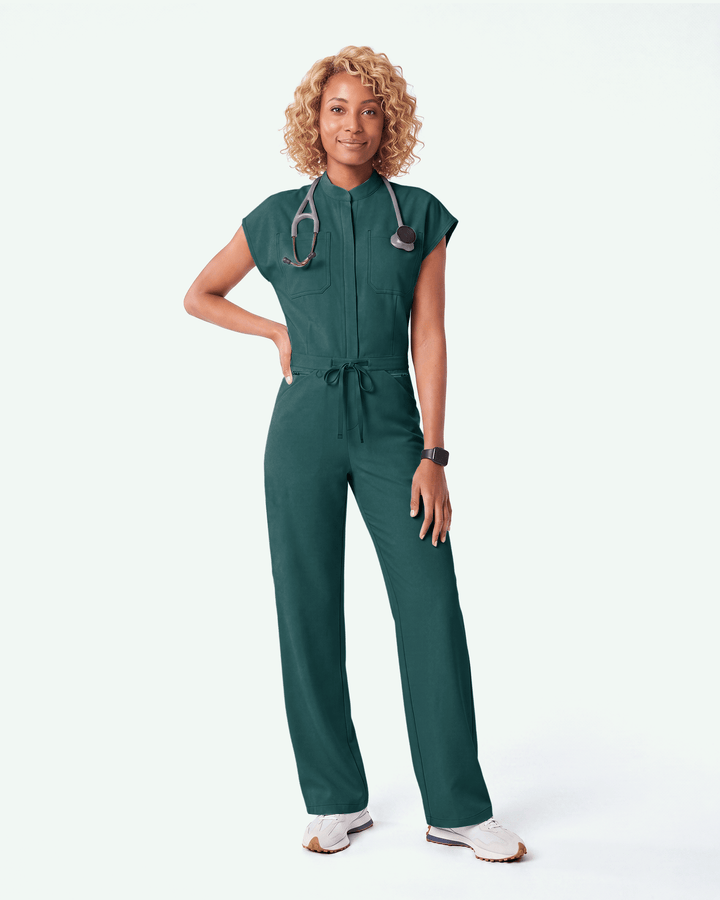 Women's Wide Leg Jumpsuit Midnight Green