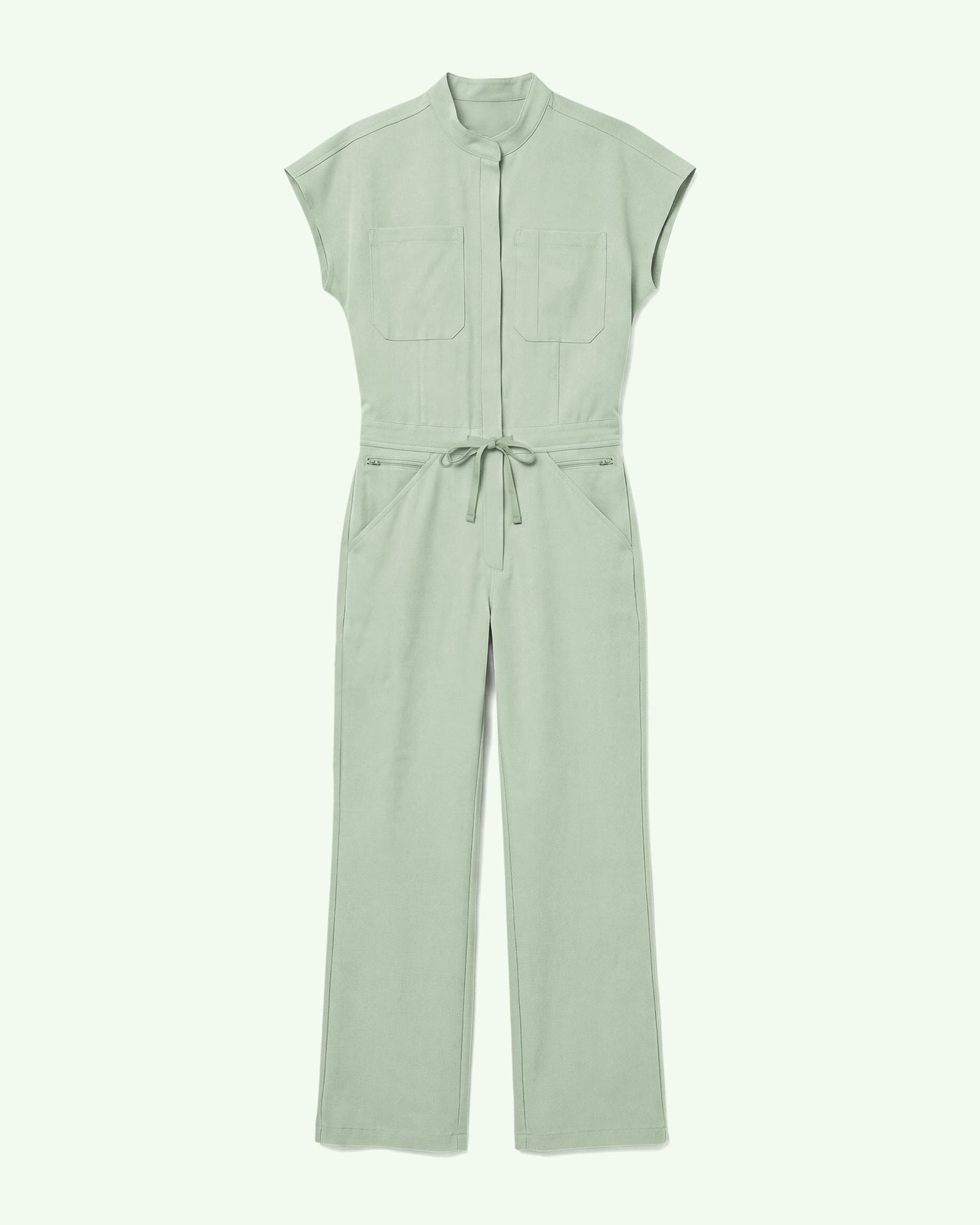 Women's Wide Leg Jumpsuit Mint - Scrubloop