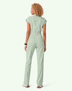 Women's Wide Leg Jumpsuit Mint - Scrubloop