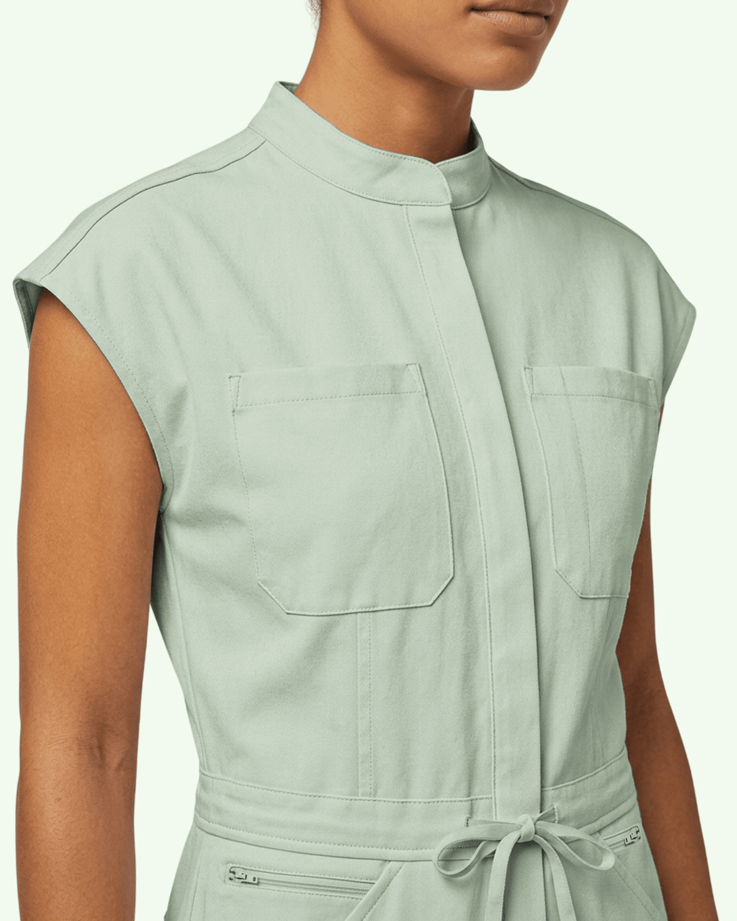 Women's Wide Leg Jumpsuit Mint - Scrubloop