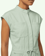 Women's Wide Leg Jumpsuit Mint - Scrubloop