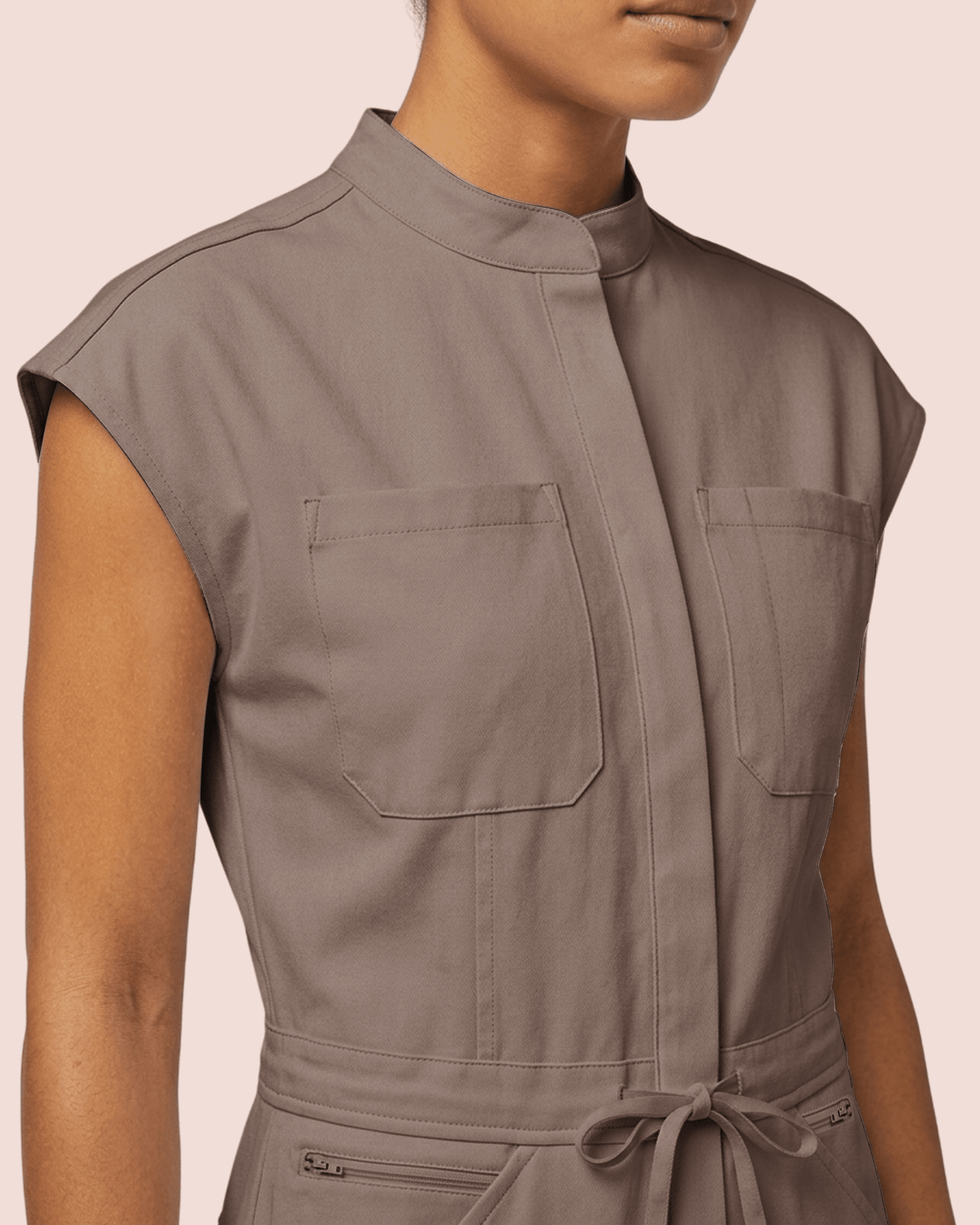Women's Wide Leg Jumpsuit Mocha - Scrubloop