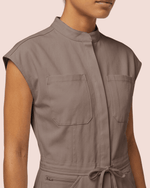 Women's Wide Leg Jumpsuit Mocha - Scrubloop