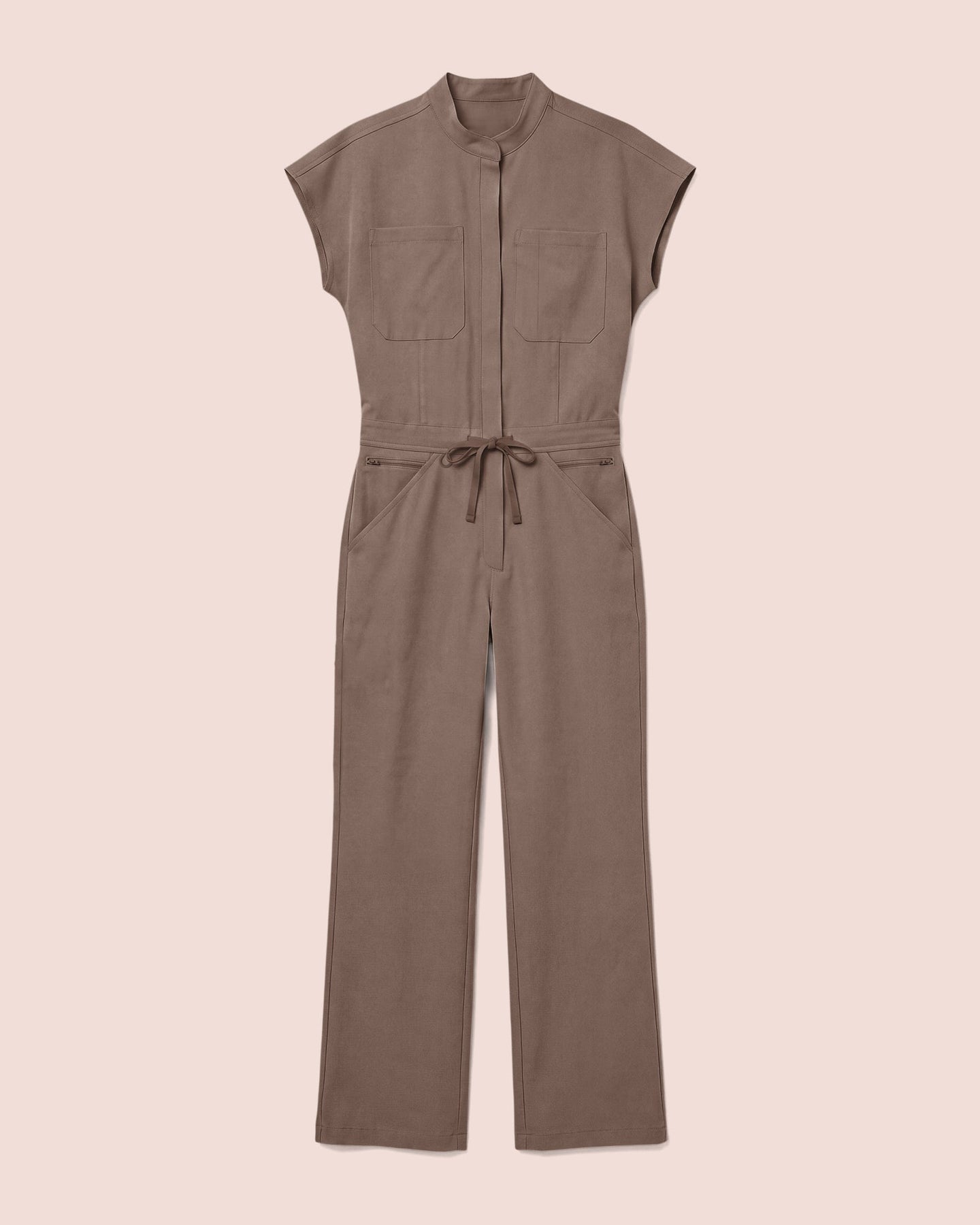 Women's Wide Leg Jumpsuit Mocha - Scrubloop