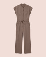 Women's Wide Leg Jumpsuit Mocha - Scrubloop