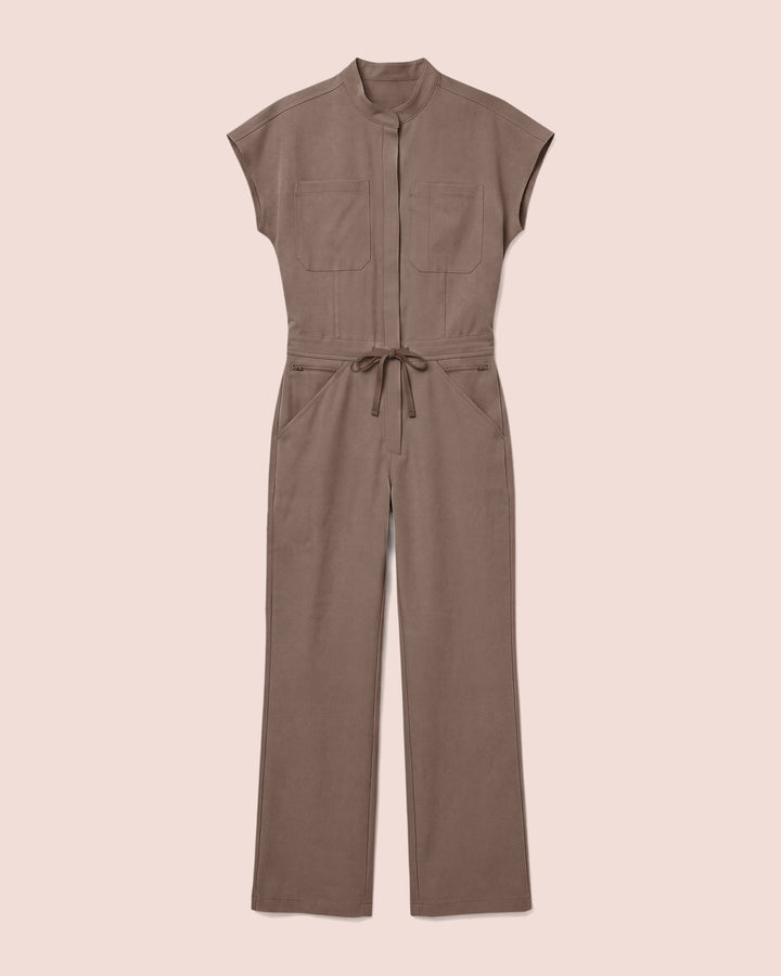 Women's Wide Leg Jumpsuit Mocha
