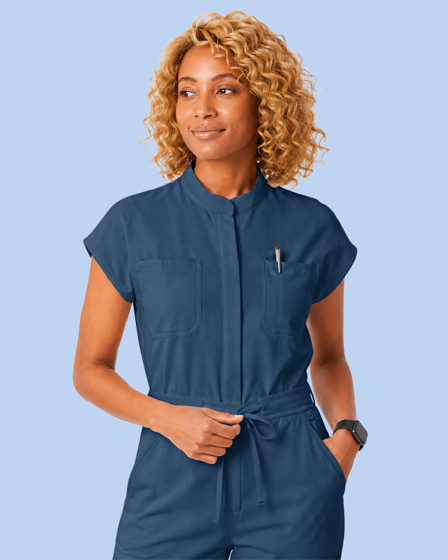 Women's Wide Leg Jumpsuit Ocean - Scrubloop