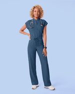 Women's Wide Leg Jumpsuit Ocean - Scrubloop