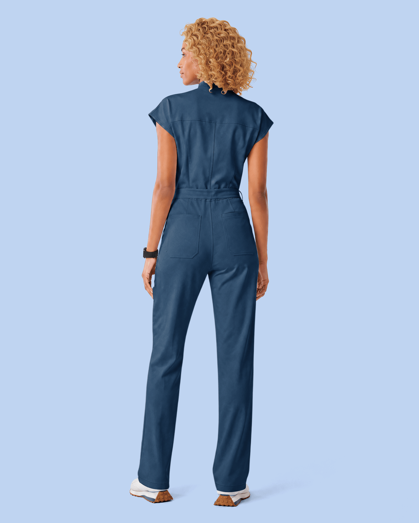 Women's Wide Leg Jumpsuit Ocean - Scrubloop