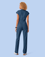 Women's Wide Leg Jumpsuit Ocean - Scrubloop
