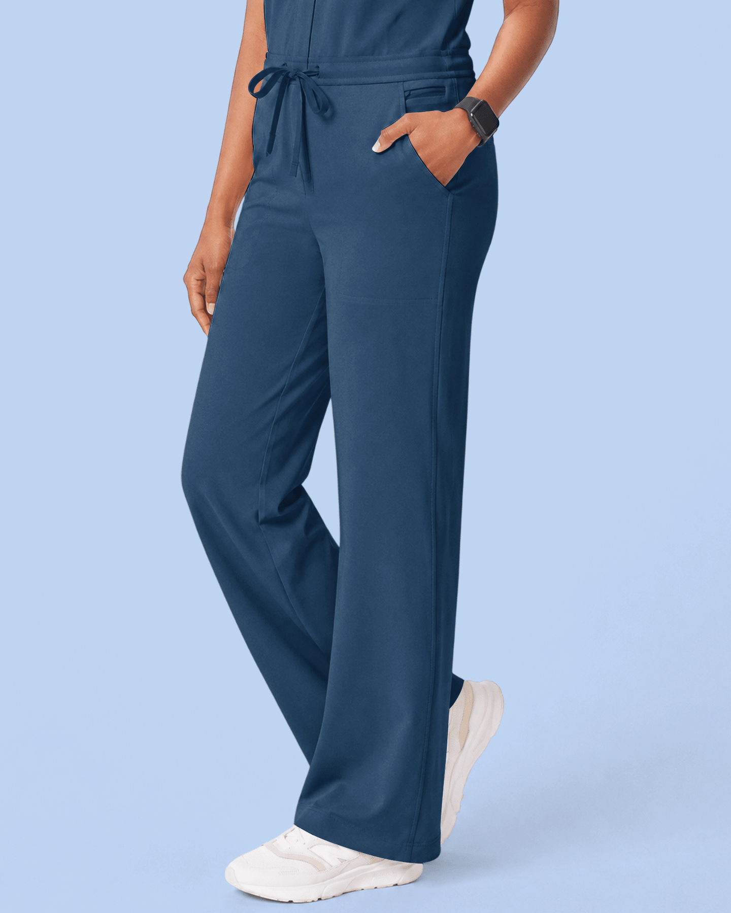 Women's Wide Leg Jumpsuit Ocean - Scrubloop