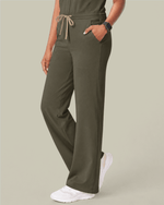Women's Wide Leg Jumpsuit Olive - Scrubloop