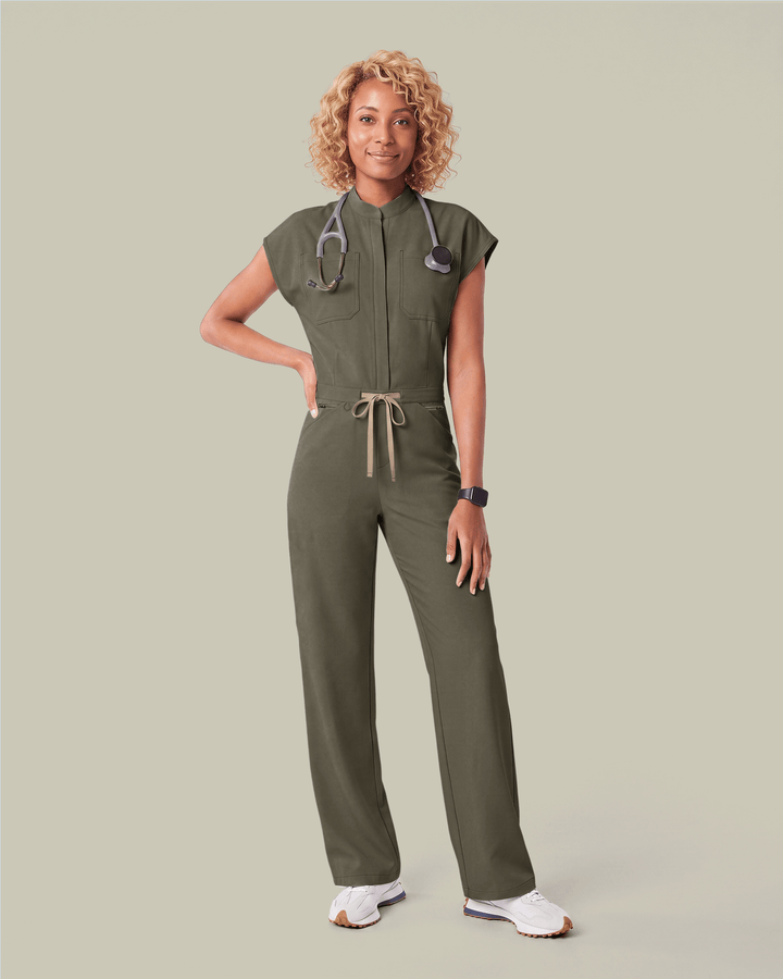 Women's Wide Leg Jumpsuit Olive