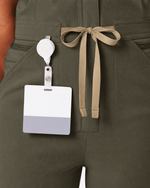 Women's Wide Leg Jumpsuit Olive - Scrubloop