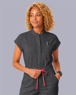Women's Wide Leg Jumpsuit Pewter - Scrubloop