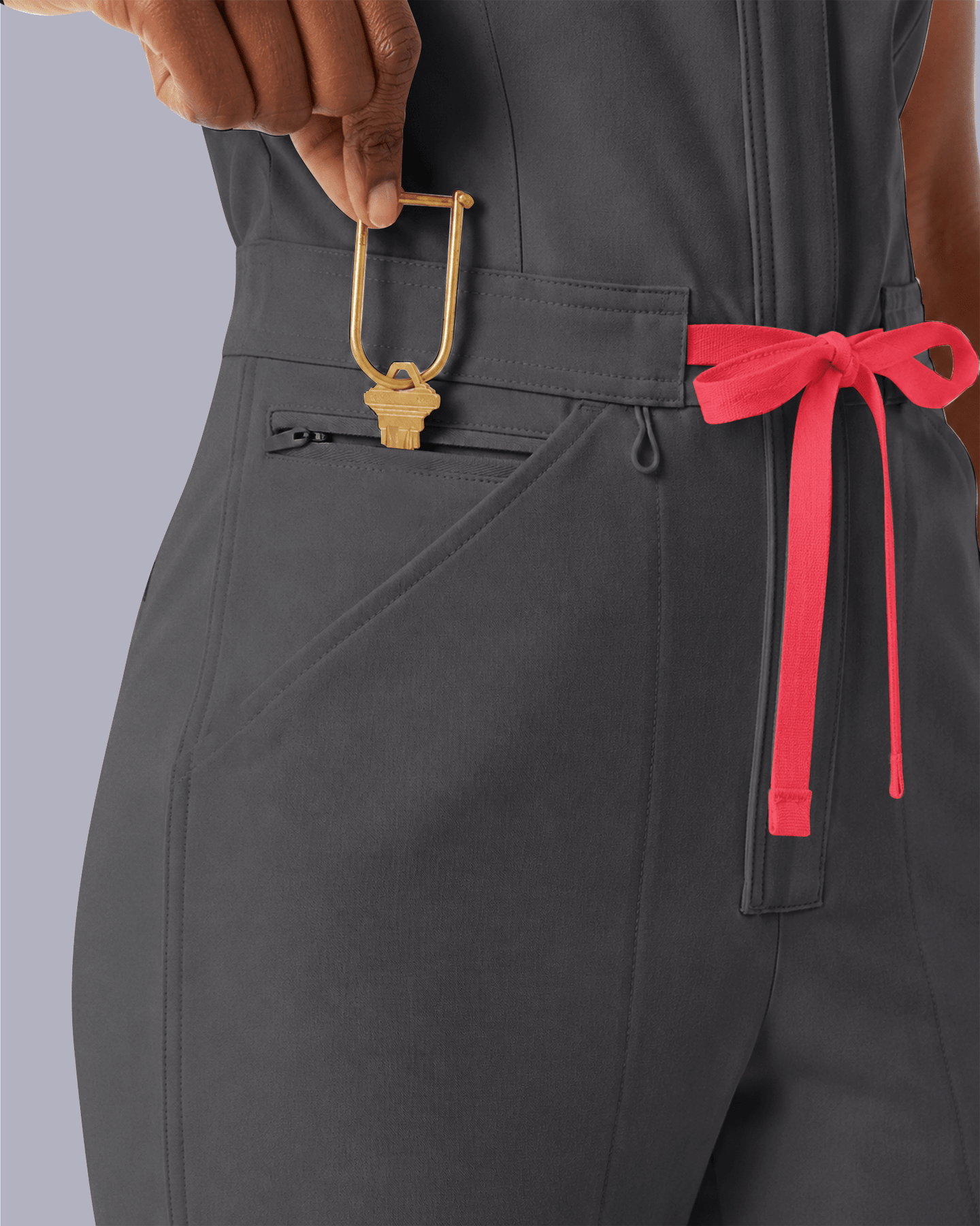 Women's Wide Leg Jumpsuit Pewter - Scrubloop