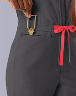 Women's Wide Leg Jumpsuit Pewter - Scrubloop