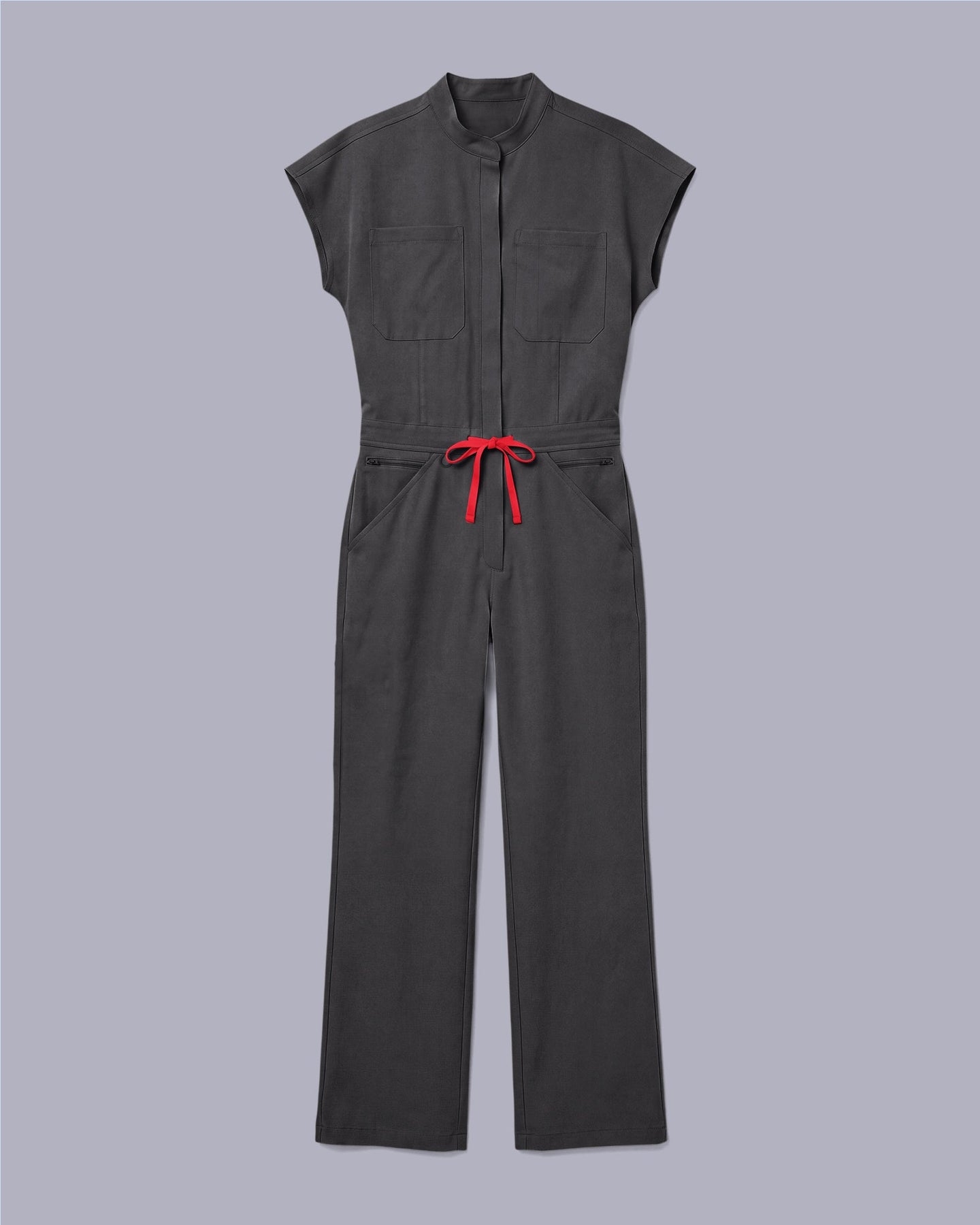 Women's Wide Leg Jumpsuit Pewter - Scrubloop