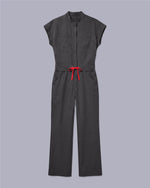 Women's Wide Leg Jumpsuit Pewter - Scrubloop