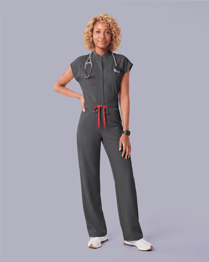 Women's Wide Leg Jumpsuit Pewter