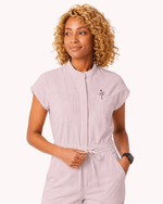 Women's Wide Leg Jumpsuit Rose Quartz - Scrubloop