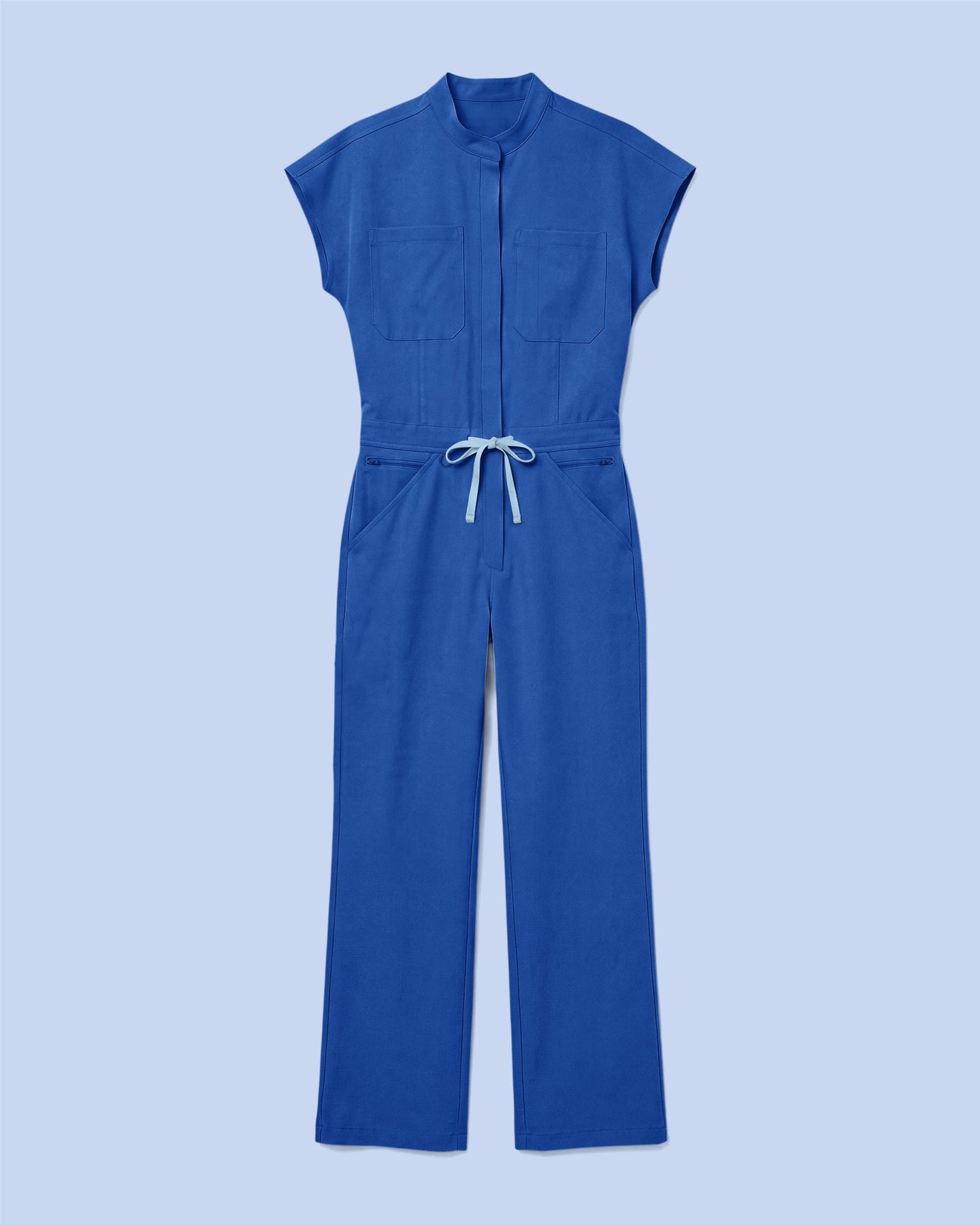 Women's Wide Leg Jumpsuit Royal Blue - Scrubloop