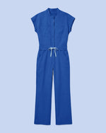Women's Wide Leg Jumpsuit Royal Blue - Scrubloop