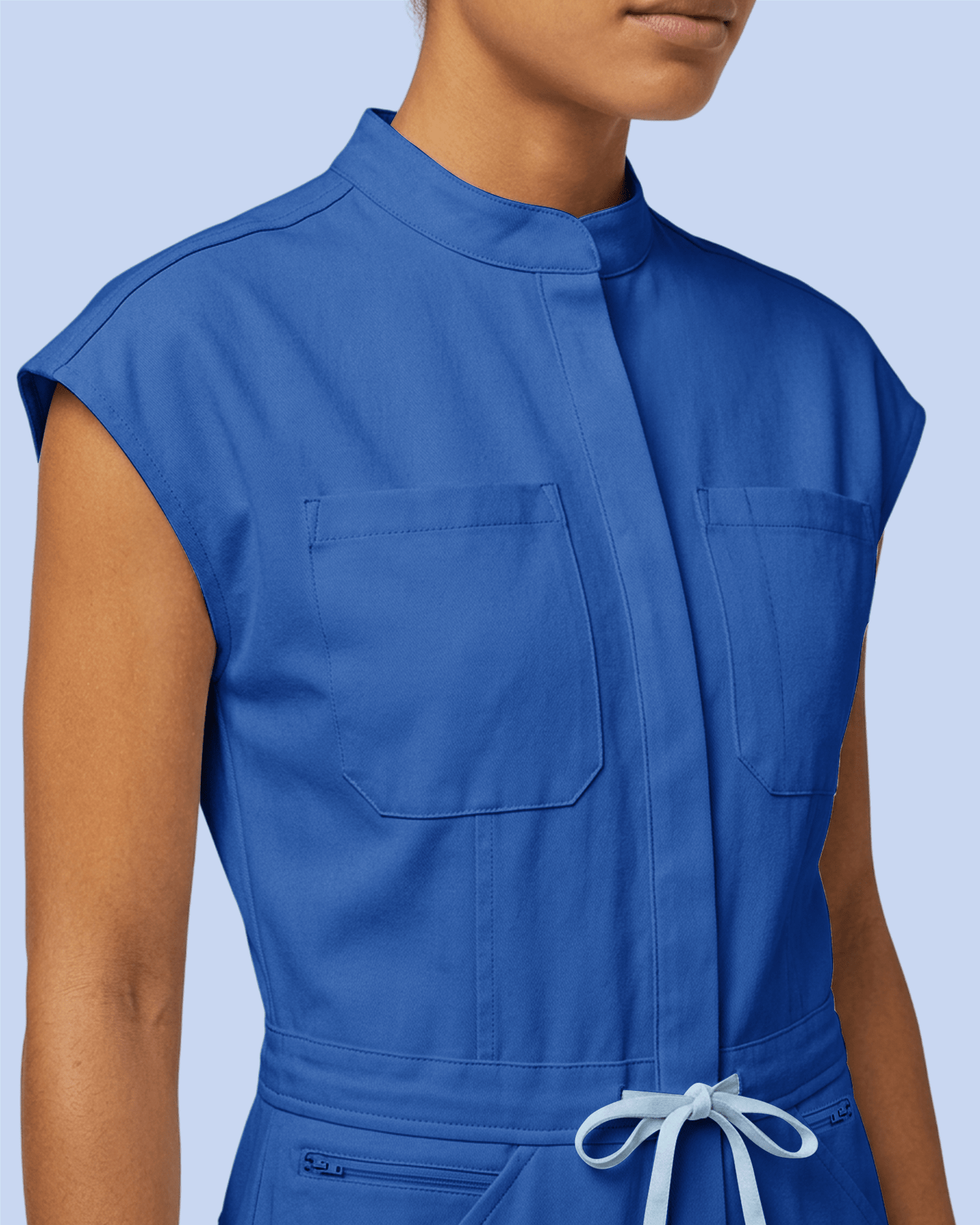 Women's Wide Leg Jumpsuit Royal Blue - Scrubloop