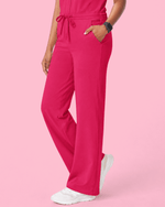 Women's Wide Leg Jumpsuit Sangria - Scrubloop