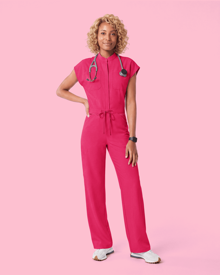 Women's Wide Leg Jumpsuit Sangria