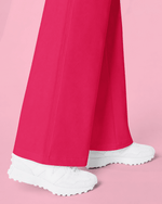 Women's Wide Leg Jumpsuit Sangria - Scrubloop