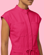 Women's Wide Leg Jumpsuit Sangria - Scrubloop