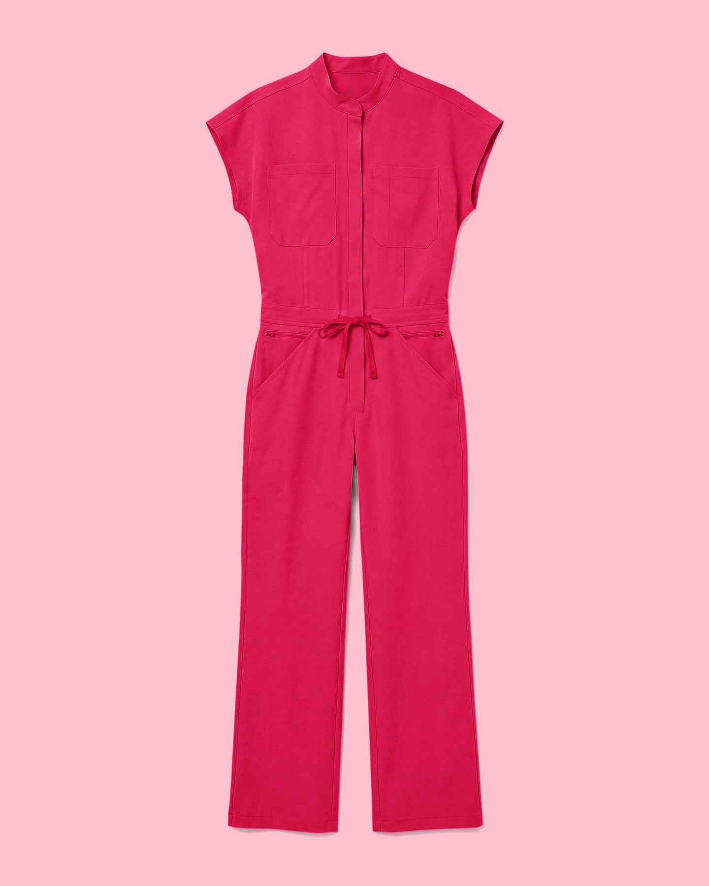 Women's Wide Leg Jumpsuit Sangria - Scrubloop