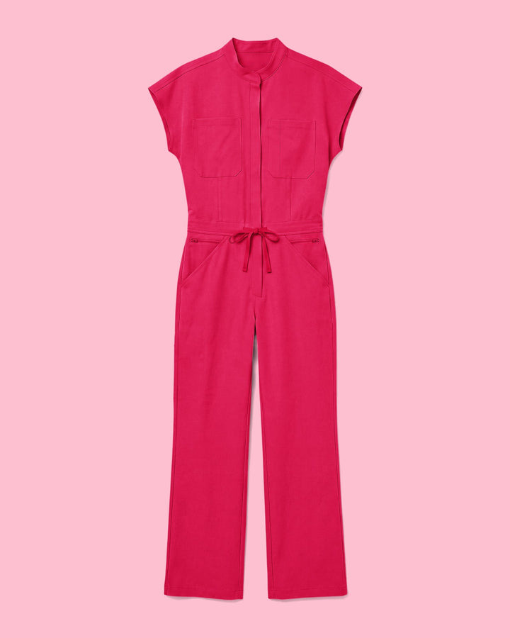Women's Wide Leg Jumpsuit Sangria