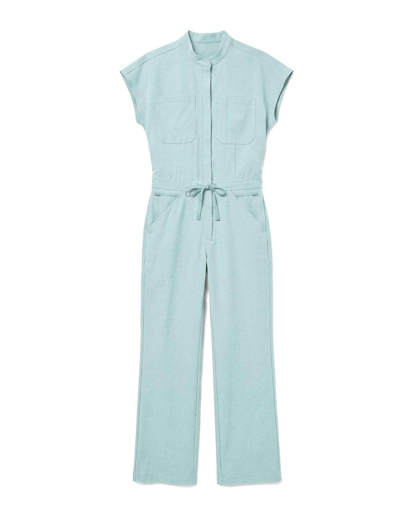 Women's Wide Leg Jumpsuit Sky Blue - Scrubloop