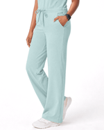 Women's Wide Leg Jumpsuit Sky Blue - Scrubloop